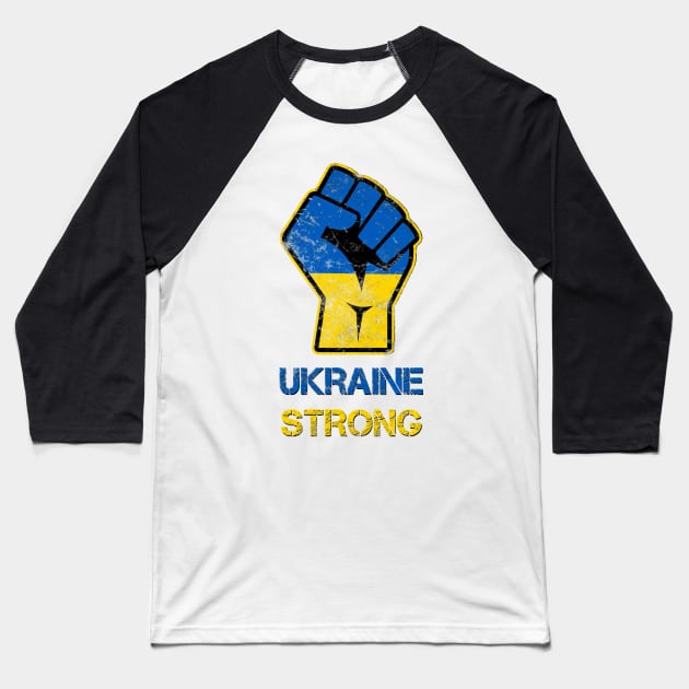 Ukraine Strong Baseball T-Shirt by Scar